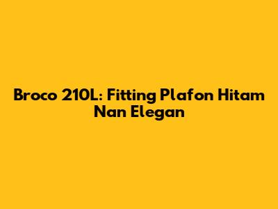 Broco 210L: Fitting Plafon Hitam Nan Elegan